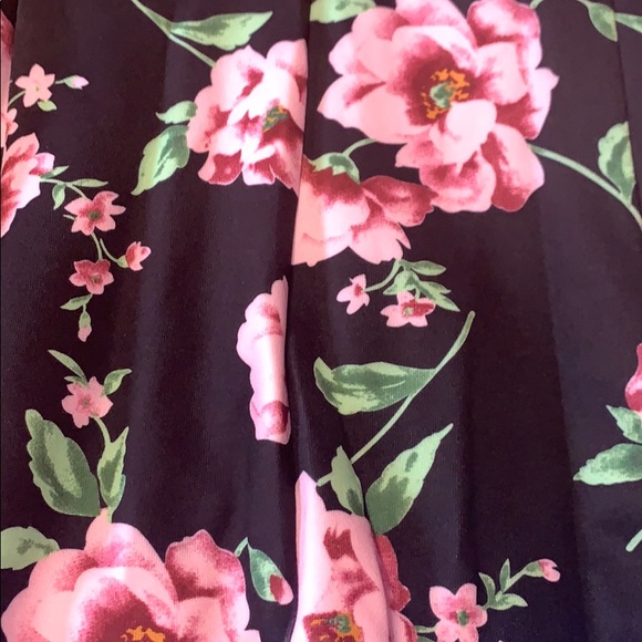 BLACK FLORAL PRINT SHAWL COLLAR BLAZER JACKET - Picture 11 of 13